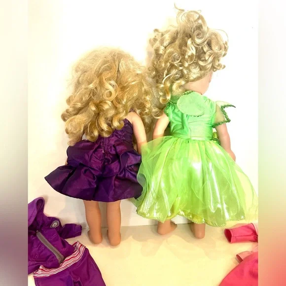 American Girl Cititoy 2013 18" Blonde Hair Blue Eyes Dolls (2) with Clothes - Picture 7 of 9